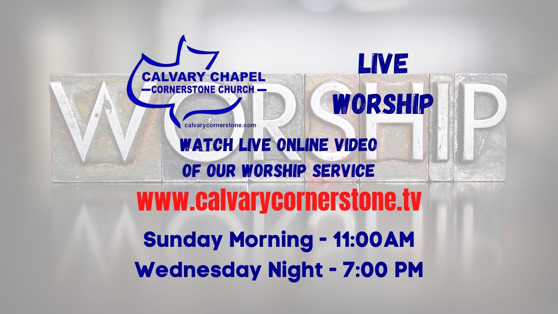 Calvary Chapel Cornerstone Church – Engage. Equip. Empower.