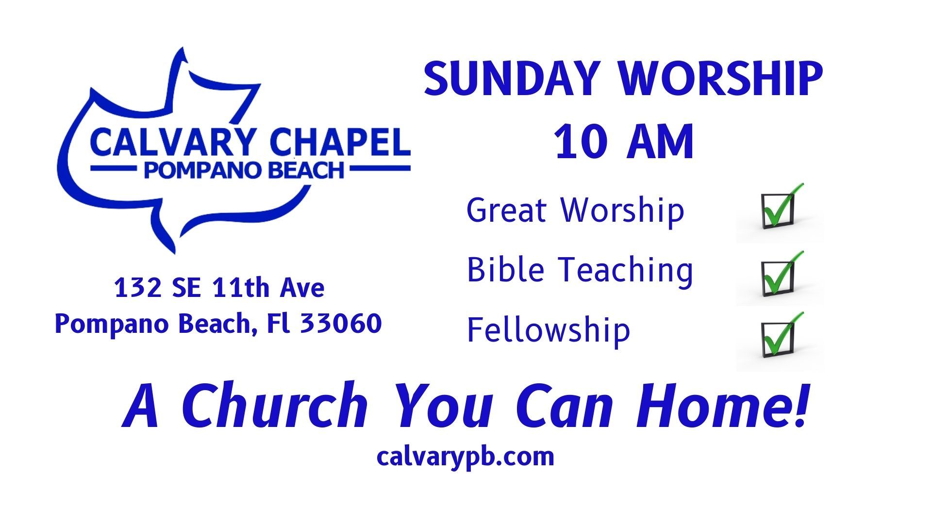 Calvary Chapel Pompano Beach – Engage. Equip. Empower.